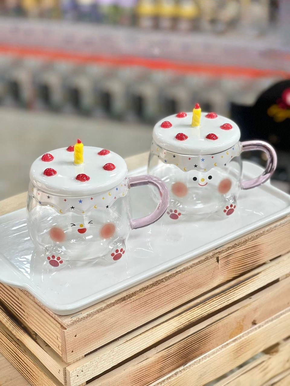 كوب الشمعة الشفاف