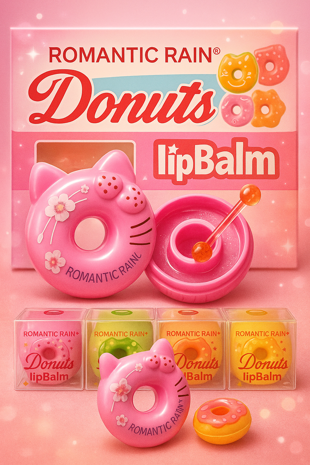 مرطب الدوناتس الكوري للشفاه